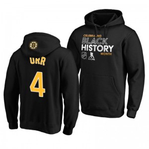 Bruins Bobby Orr 2020 Black History Month Pullover Black Hoodie - Sale