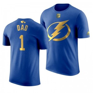 Tampa Bay Lightning Dad Lightning Royal T-Shirt - Sale
