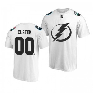 Lightning Custom White 2019 NHL All-Star T-shirt - Sale