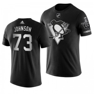 2019 Stanley Cup Playoffs Bound Pittsburgh Penguins Jack Johnson Black Blocker Men's T-shirt - Sale