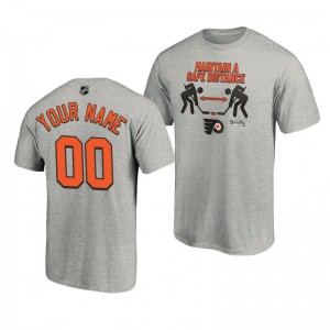 2020 Stanley Cup Playoffs Safe Distance Flyers Custom Heather Gray T-Shirt - Sale