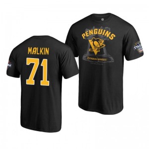 Penguins Evgeni Malkin 2019 NHL Stadium Series Coors Light Blue Line Black T-Shirt - Sale