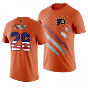Claude Giroux Flyers Orange Independence Day T-Shirt - Sale