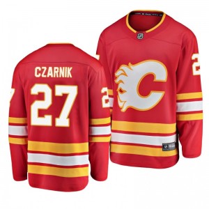 Austin Czarnik Flames Red Breakaway Player Fanatics Branded Alternate Youth Jersey - Sale