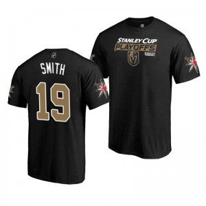 Vegas Golden Knights 2019 Stanley Cup Playoffs Black Bound Body Checking Reilly Smith Men's T-Shirt - Sale