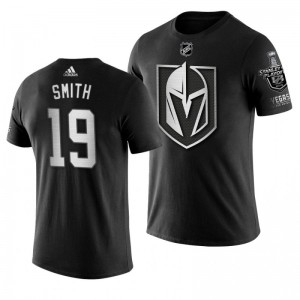 2019 Stanley Cup Playoffs Vegas Golden Knights Reilly Smith Black Blocker Men's T-shirt - Sale