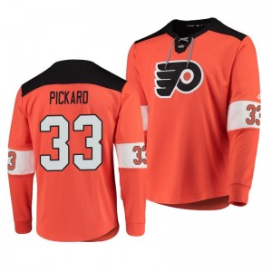 Flyers Calvin Pickard Orange Adidas Platinum Long Sleeve Jersey T-Shirt - Sale