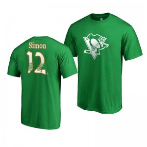 Dominik Simon Penguins 2019 St. Patrick's Day green Forever Lucky Fanatics T-Shirt - Sale