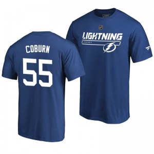 Tampa Bay Lightning Braydon Coburn Blue Rinkside Collection Prime Authentic Pro T-shirt - Sale