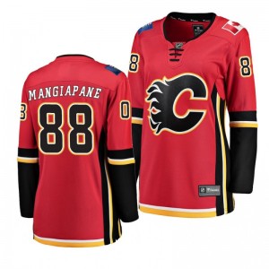 Andrew Mangiapane Flames Women's Red Breakaway Player Home Jersey - Sale