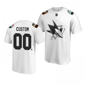 Sharks Custom White 2019 NHL All-Star T-shirt - Sale