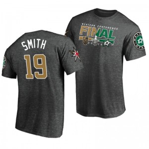 Golden Knights Reilly Smith Charcoal 2020 Stanley Cup Playoffs Western Conference Final Matchup Tee - Sale