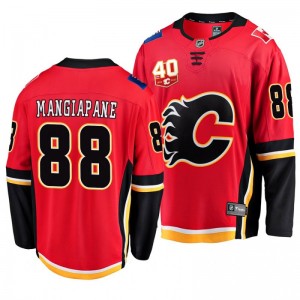 Flames 2019-20 40th Anniversary Andrew Mangiapane Home Breakaway Jersey - Sale