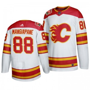Andrew Mangiapane Flames White 2019-20 Heritage Authentic Jersey - Sale
