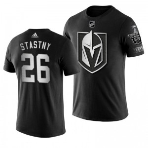 2019 Stanley Cup Playoffs Vegas Golden Knights Paul Stastny Black Blocker Men's T-shirt - Sale