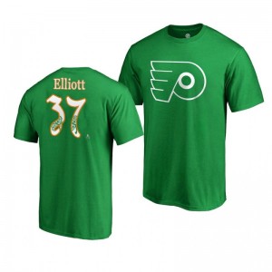 Brian Elliott Flyers 2019 St. Patrick's Day green Forever Lucky Fanatics T-Shirt - Sale