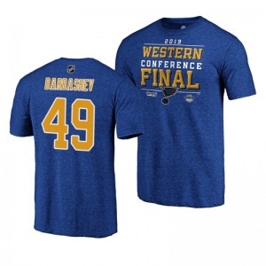 Blues 2019 Stanley Cup Playoffs Ivan Barbashev Western Conference Finals Royal T-Shirt - Sale