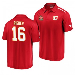 Flames 2019 Heritage Classic Red Authentic Pro Tobias Rieder Polo - Sale