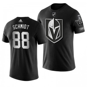 2019 Stanley Cup Playoffs Vegas Golden Knights Nate Schmidt Black Blocker Men's T-shirt - Sale