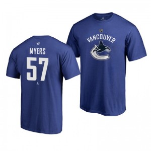 Tyler Myers Canucks Blue Authentic Stack T-Shirt - Sale