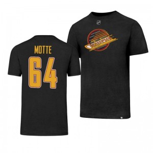 Canucks Tyler Motte 1989 Flying Skate T-Shirt Black - Sale