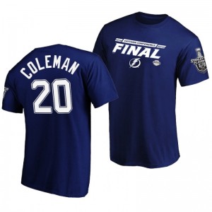 Lightning Blake Coleman Royal 2020 Stanley Cup Playoffs Eastern Conference Final  Overdrive T-Shirt - Sale