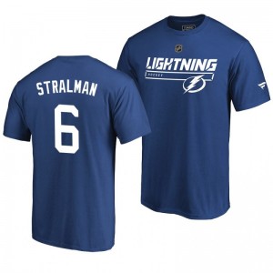 Tampa Bay Lightning Anton Stralman Blue Rinkside Collection Prime Authentic Pro T-shirt - Sale