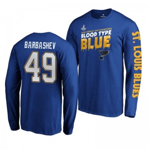 2019 Stanley Cup Champions Blues Royal Home Ice Ivan Barbashev T-Shirt - Sale
