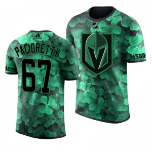 Golden Knights Max Pacioretty St. Patrick's Day Green Lucky Shamrock Adidas T-shirt - Sale