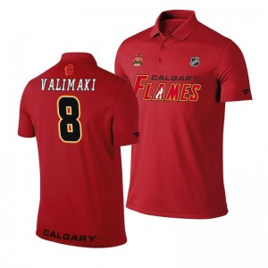 Flames 2019 Heritage Classic Red Juuso Valimaki Polo Shirt - Sale