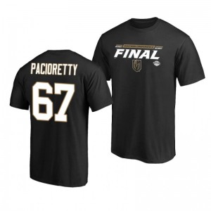 2020 Stanley Cup Playoffs Golden Knights Max Pacioretty Black Western Conference Final Bound Overdrive T-Shirt - Sale