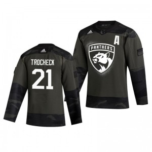 Vincent Trocheck 2019 Veterans Day Panthers Practice Authentic Jersey - Sale