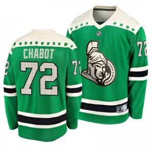 Senators Thomas Chabot 2020 St. Patrick's Day Replica Player Green Jersey - Sale