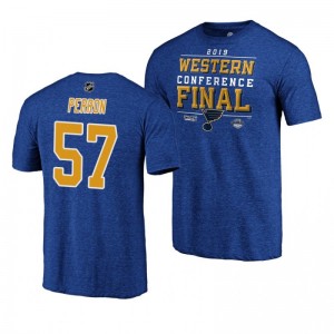 Blues 2019 Stanley Cup Playoffs David Perron Western Conference Finals Royal T-Shirt - Sale