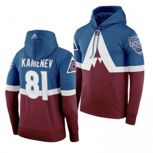 Men's Vladislav Kamenev Avalanche 2020 NHL Stadium Series Authentic Adidas Hoodie Burgundy