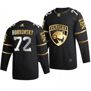 Panthers sergei bobrovsky Black 2021 Golden Edition Limited Authentic Jersey - Sale