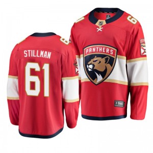 Panthers Riley Stillman #61 2019 Rookie Tournament Red Home Jersey - Sale