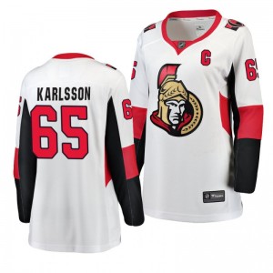 Senators Erik Karlsson Breakaway Fanatics Branded White Away Women's Alternate Jersey - Sale
