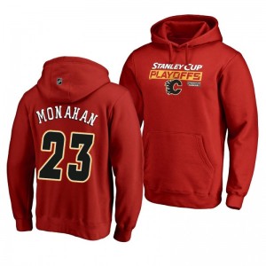Sean Monahan Calgary Flames 2019 Stanley Cup Playoffs Bound Body Checking Pullover Hoodie Red - Sale