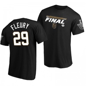 Golden Knights Marc-andre Fleury Black 2020 Stanley Cup Playoffs Western Conference Final  Overdrive T-Shirt - Sale
