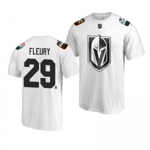 Golden Knights Marc-Andre Fleury White 2019 NHL All-Star T-shirt - Sale