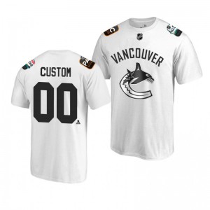 Canucks Custom White 2019 NHL All-Star T-shirt - Sale