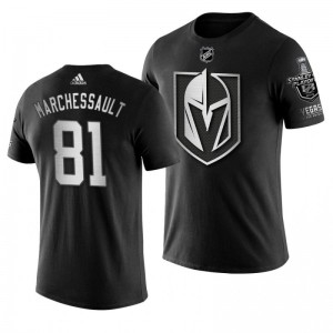2019 Stanley Cup Playoffs Vegas Golden Knights Jonathan Marchessault Black Blocker Men's T-shirt - Sale
