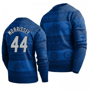 Jets Josh Morrissey Blue 2019 Ugly Christmas Sweater - Sale