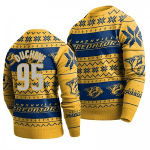 Predators Matt Duchene Gold 2019 Ugly Christmas Sweater - Sale