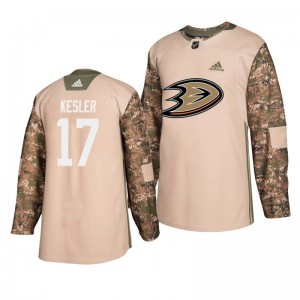 Ducks Ryan Kesler Veterans Day Practice Adidas Camo Jersey - Sale