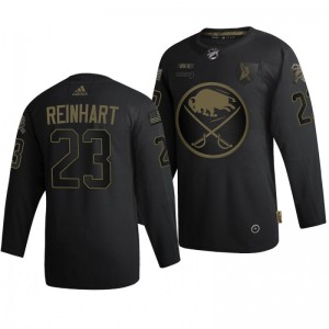 2020 Salute To Service Sabres Sam Reinhart Black Authentic Jersey - Sale