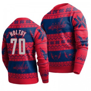 Capitals Braden Holtby Red 2019 Ugly Christmas Sweater - Sale