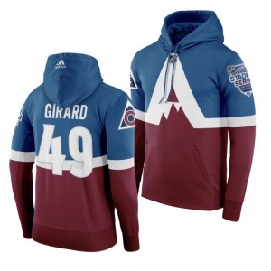Men's Samuel Girard Avalanche 2020 NHL Stadium Series Authentic Adidas Hoodie Burgundy
