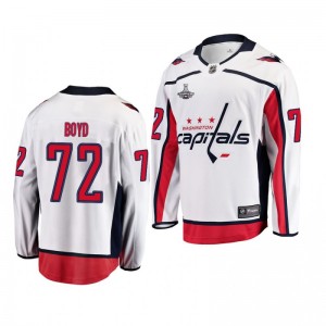 Capitals Travis Boyd White 2018 Away Stanley Cup Champions Youth Jersey - Sale